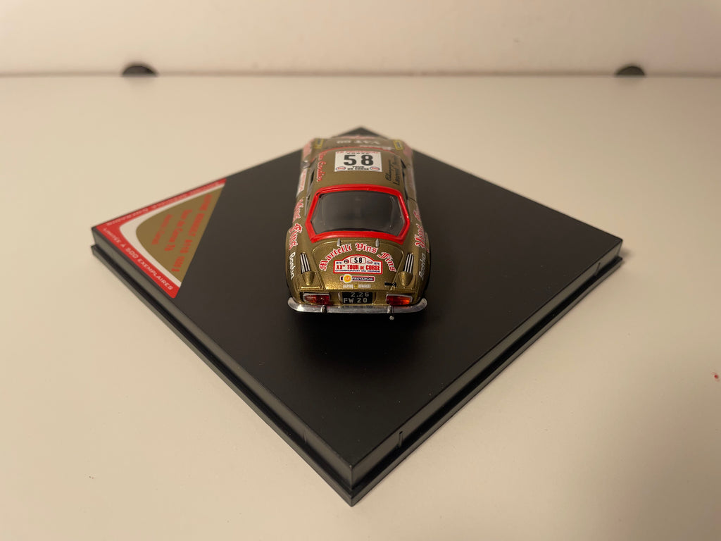 Renault Alpine A110 braun Nummer 58 - Tour de Corse 1976 - TROPHEU Referenz COF 15 (limitierte Auflage)