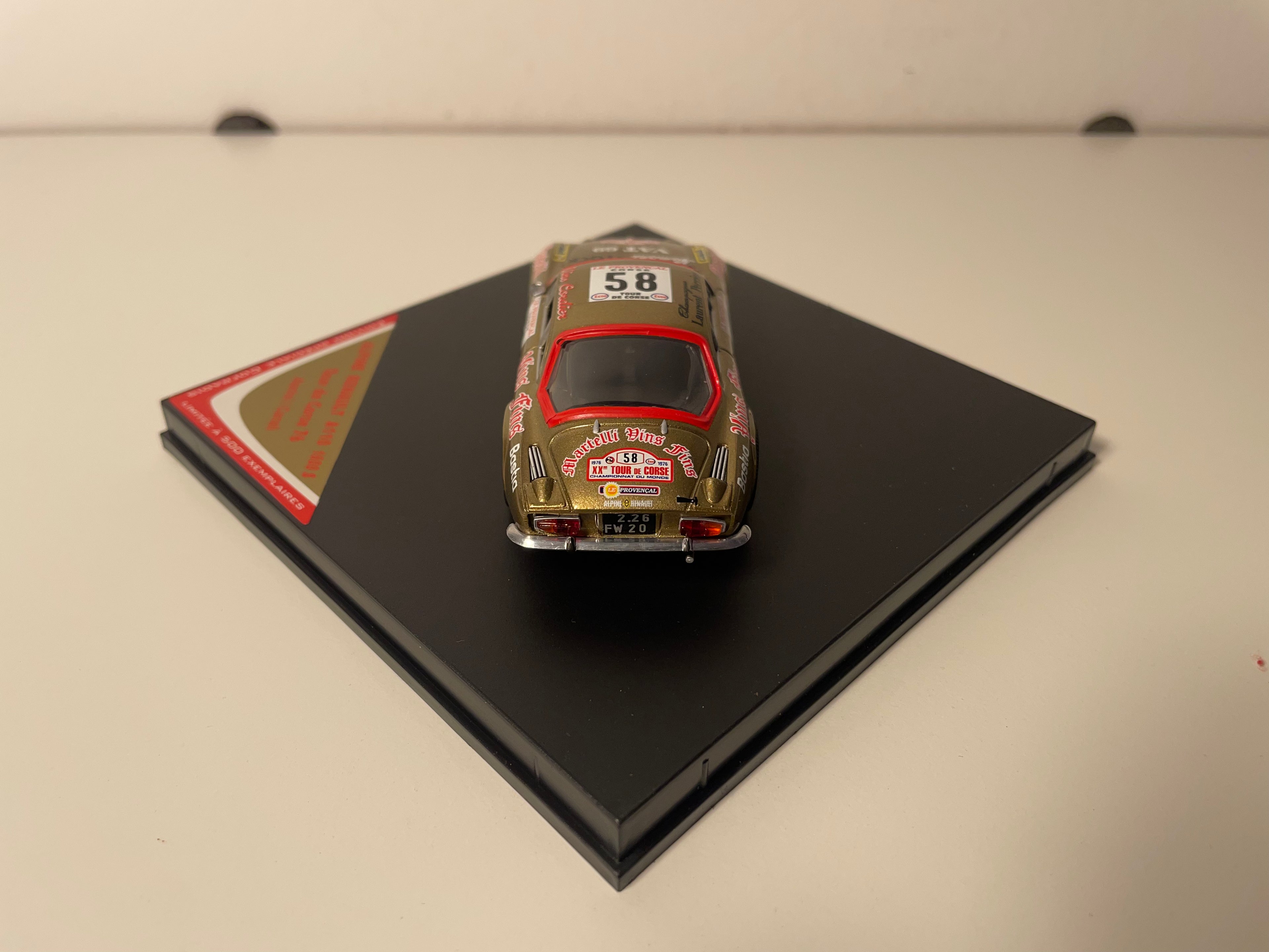 Renault Alpine A110 braun Nummer 58 - Tour de Corse 1976 - TROPHEU Referenz COF 15 (limitierte Auflage)