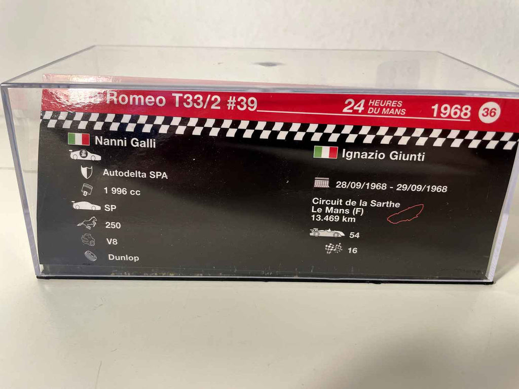 Alfa Roméo T33/2 czerwony numer 39 - 24 godziny Le Mans 1968