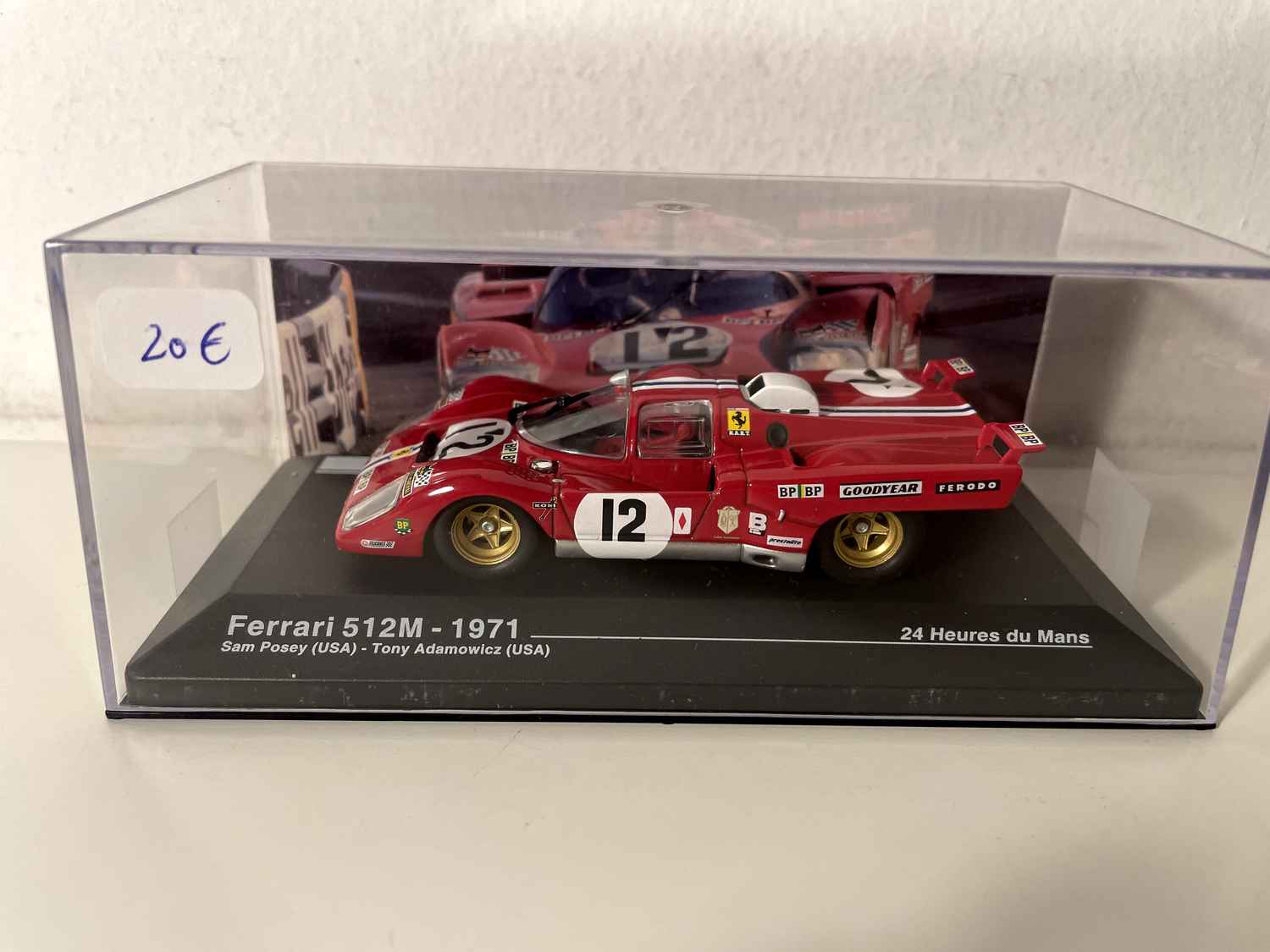 Ferrari 512M rood nummer 12 - 24 uur van Le Mans 1971