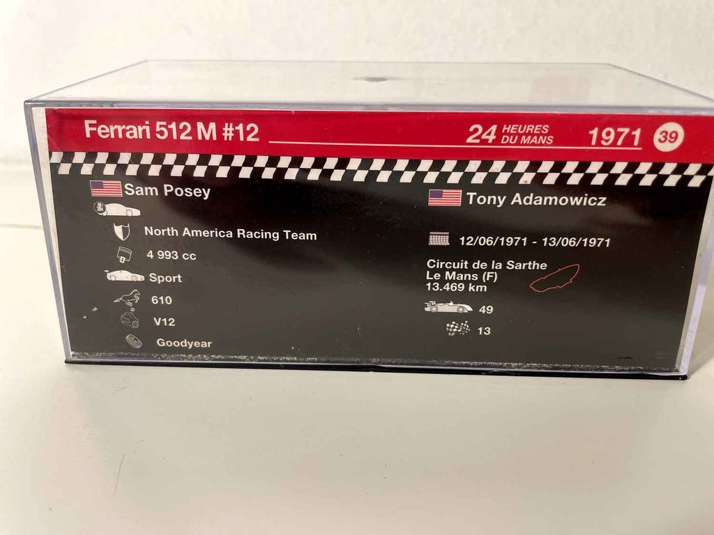 Ferrari 512M rojo número 12 - 24 horas de Le Mans de 1971
