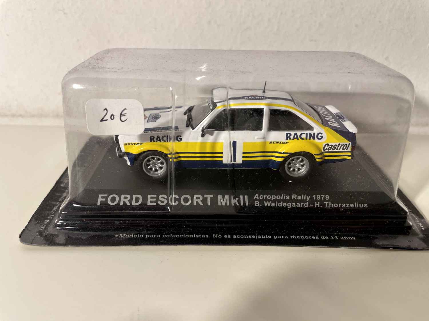 Ford Escort Mk2 bianco e giallo numero 1 - rally dell'Acropoli del 1979