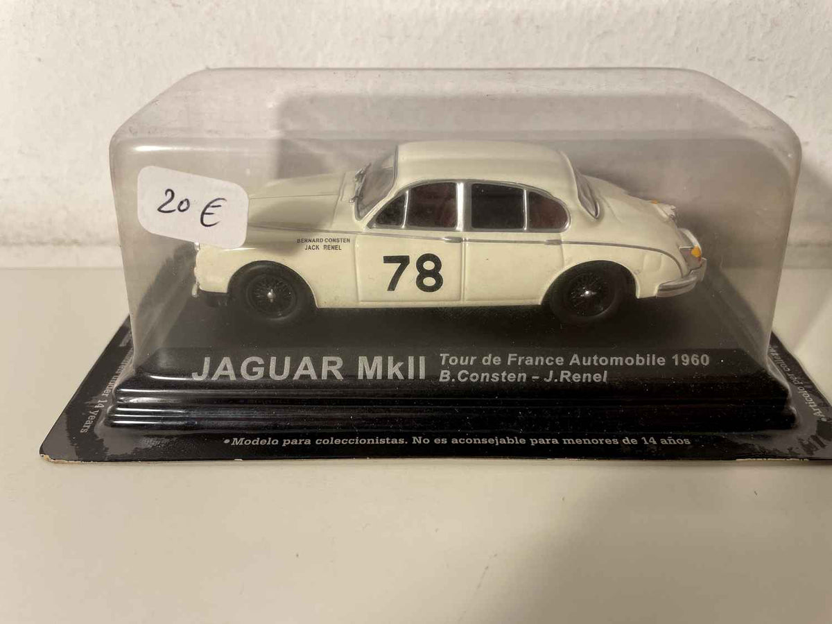 Jaguar Mk2 branca número 78 - Tour de France automobilístico de 1960