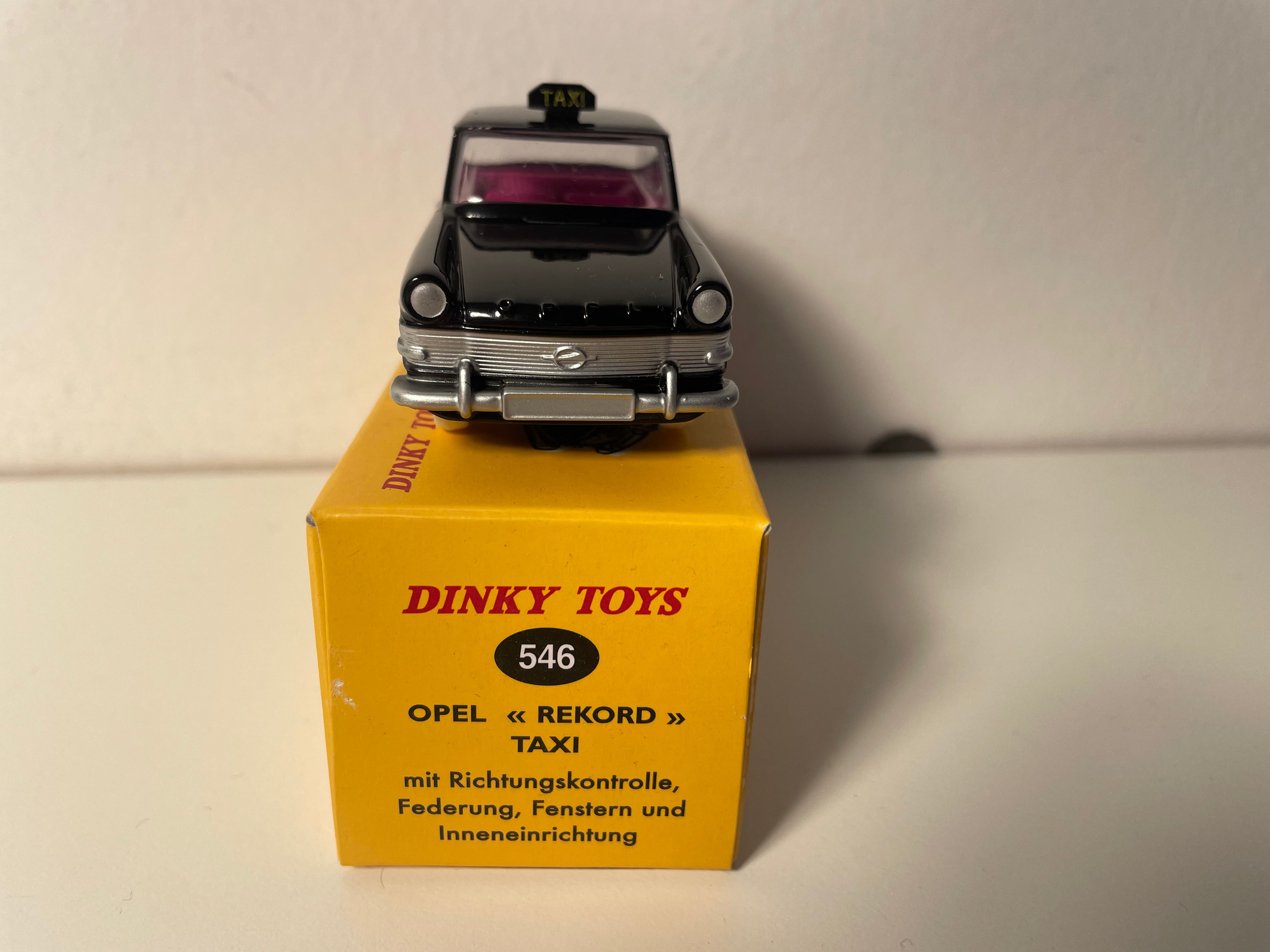 Opel Rekord zwarte TAXI - Dinky-Toys (Atlas editie) - Nr. 546