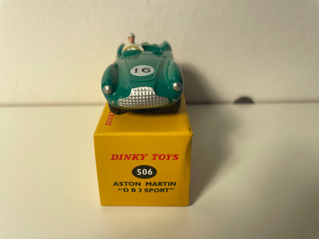 Aston-Martin DB3 sport verte numéro 16 - Dinky-Toys (Editions Atlas) - N°506