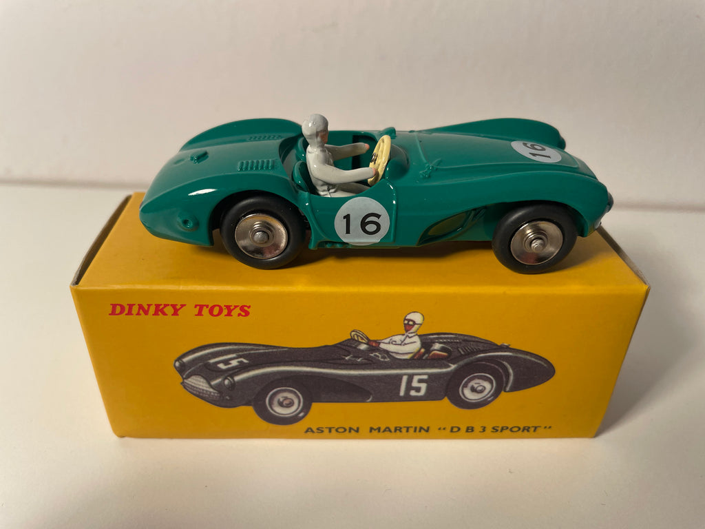 Aston-Martin DB3 sport verte numéro 16 - Dinky-Toys (Editions Atlas) - N°506