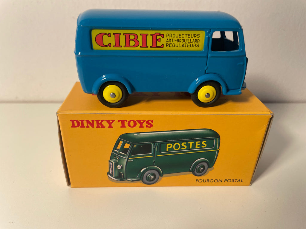 Peugeot D3A tôlé bleu avec publicité CIBIE Dinky-Toys (Editions Atlas) - N°25BV