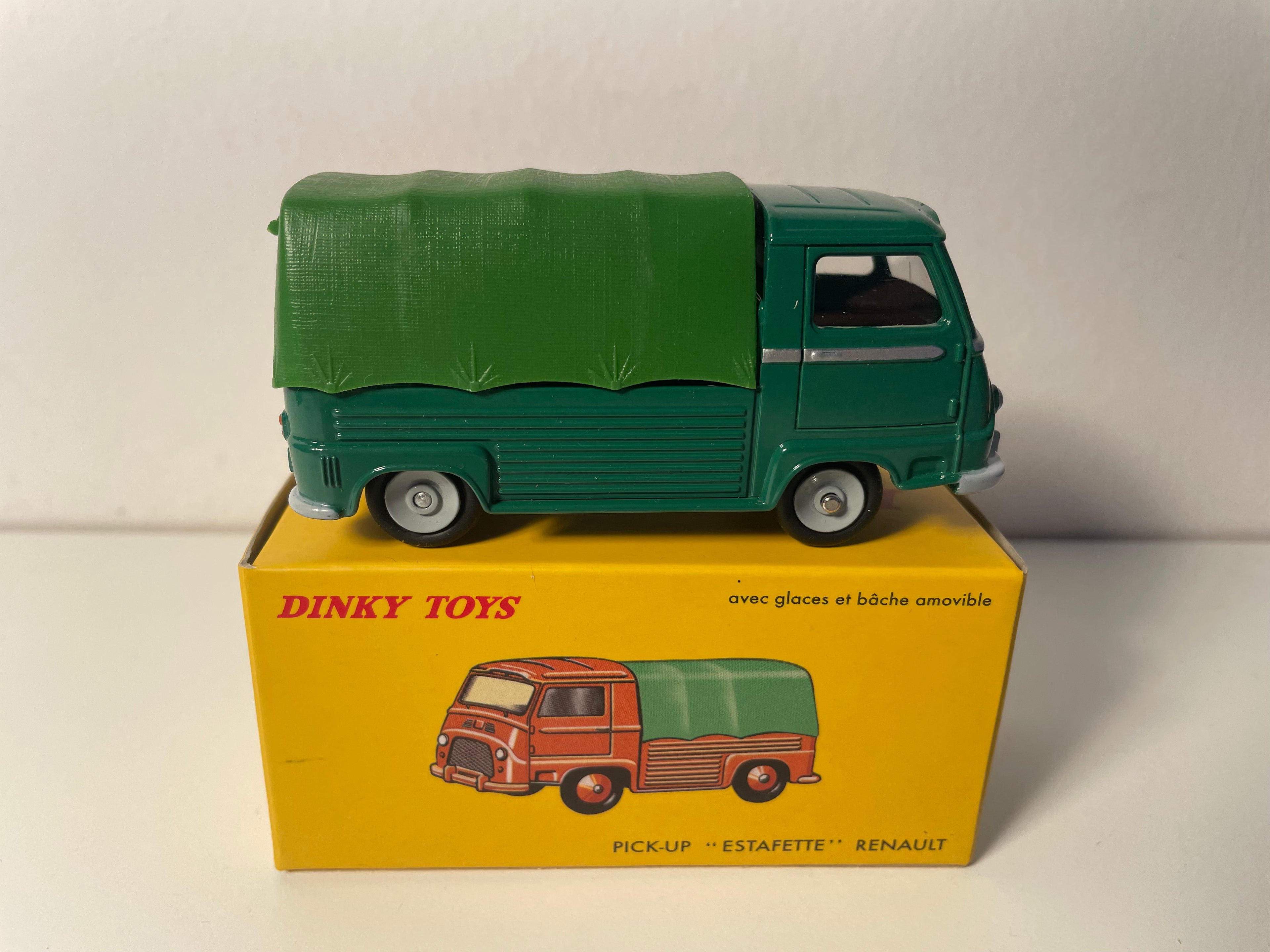 Renault estafette pick-up verte avec bâche verte - Dinky-Toys (Edition Atlas) - N°563