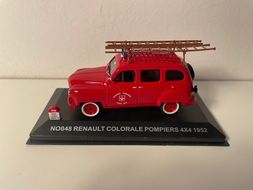 Renault Colorale 4x4 rouge de 1952 POMPIERS - collection NOSTALGIE référence NO048