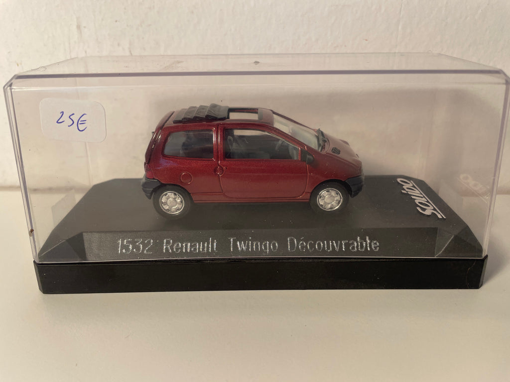 Renault Twingo Cabriolet Donkerrood / Bordeaux - Solido Referentie 1532 (Gemaakt in Frankrijk)