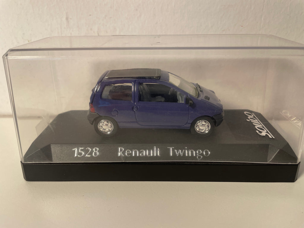 Renault Twingo donkelschwaarz (nuecht/mier) - Solido Referenz 1528 (franséisch Fabrikatioun)