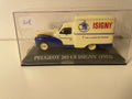 Peugeot 203 U8 beige (creme) und blau von 1953 mit ISIGNY-Werbung