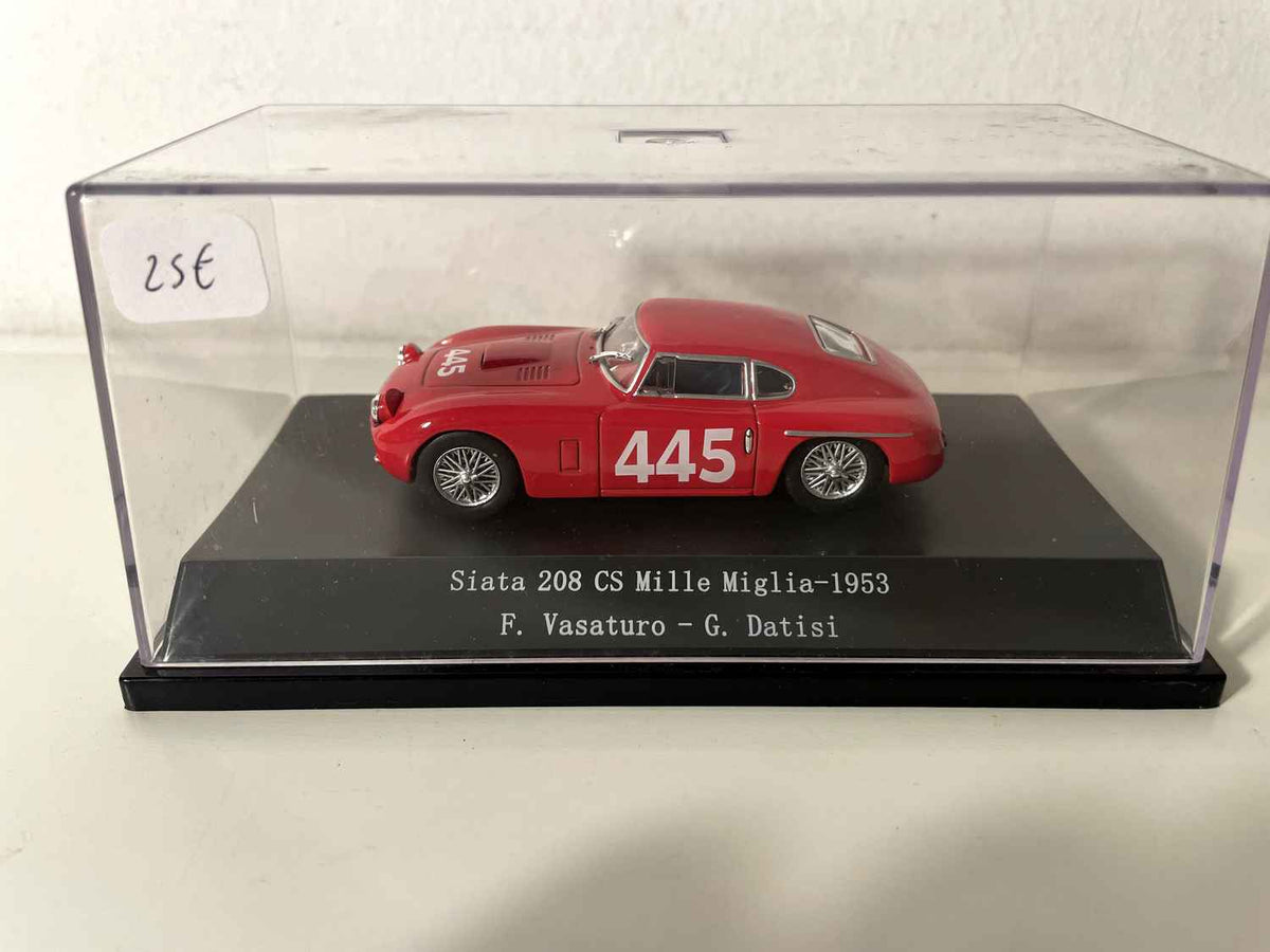 Siata 208 CS czerwony numer 445 - Mille Miglia z 1953 roku (kolekcja Starline Models)
