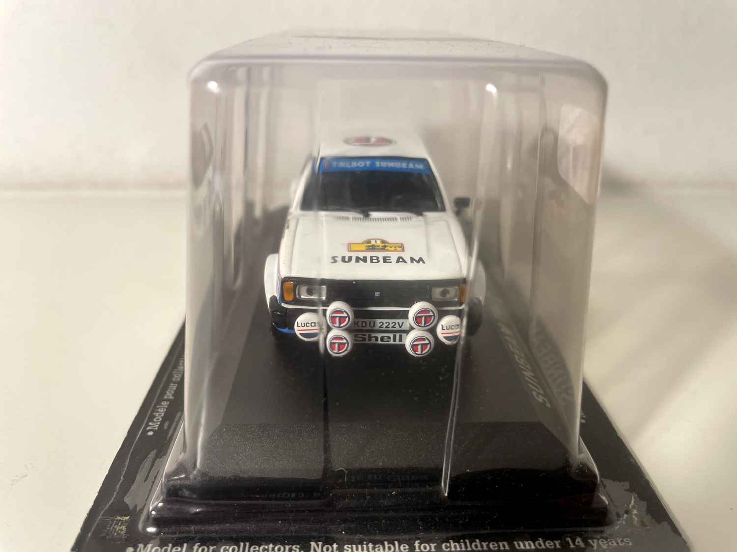 Sunbeam Talbot Lotus biały i niebieski numer 1 - rajd Brazylii 1981