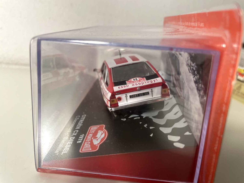 Citroën CX Diesel branco e vermelho número 98 - Rally de Monte-Carlo de 1978