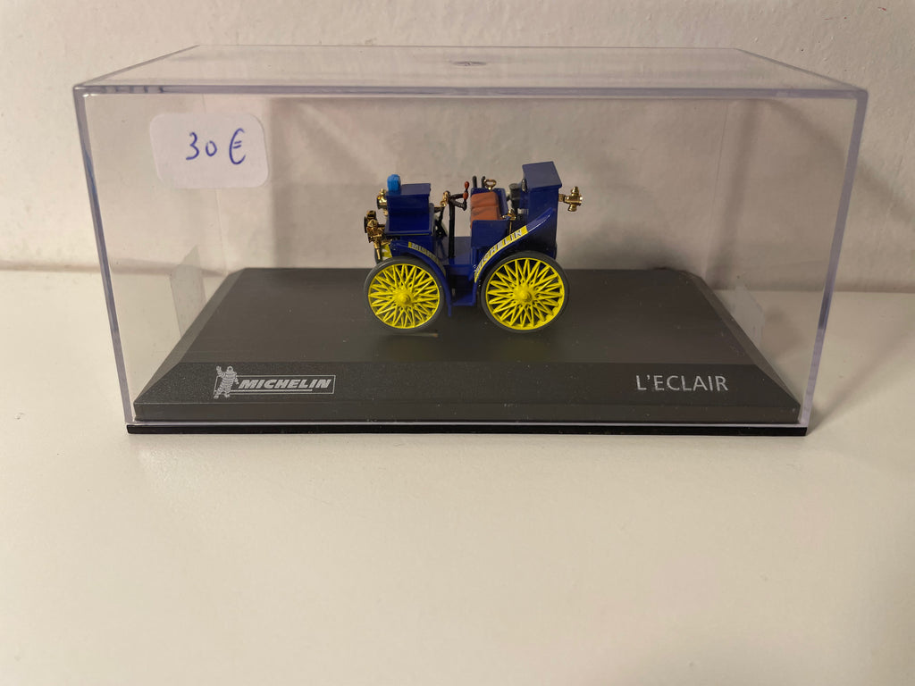 MICHELIN L'Eclair Voiturette (éischt Auto mat pneumatesch Pneuen)