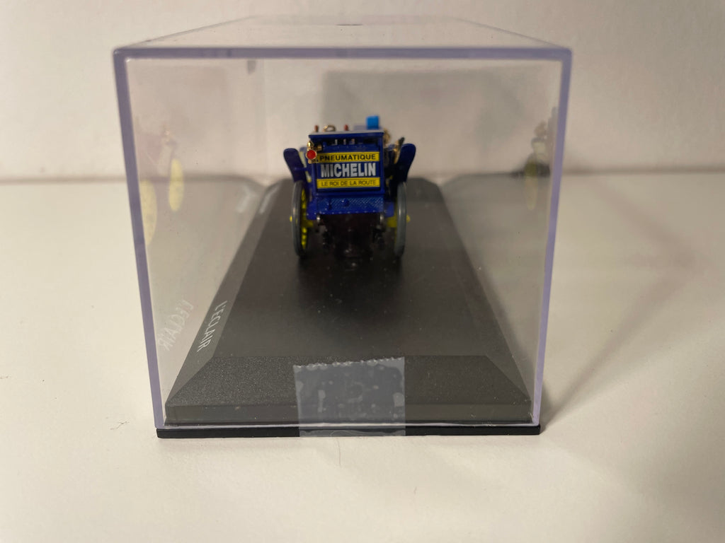 MICHELIN L'Eclair Voiturette (éischt Auto mat pneumatesch Pneuen)