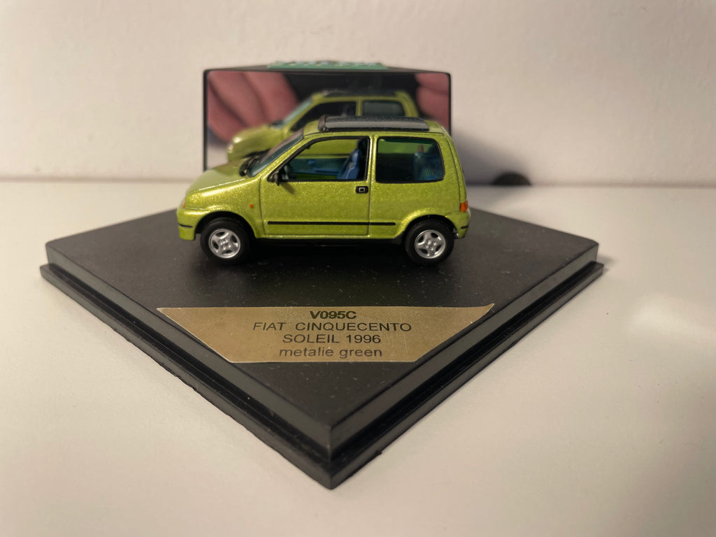 Fiat Cinquecento Soleil verte de 1996 - VITESSE référence V095C (boite carrée)