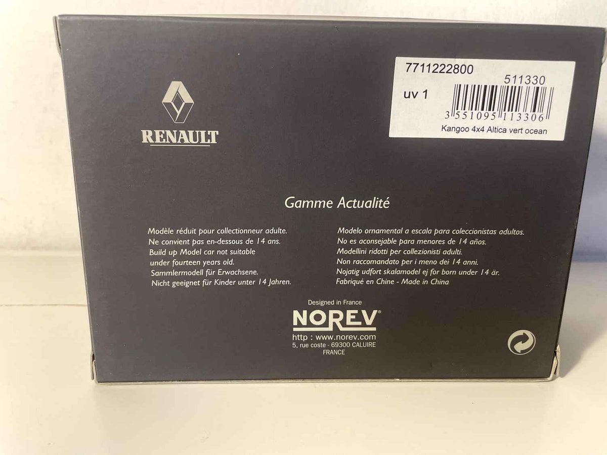 Renault Kangoo 4x4 donkergroen - NOREV (rechthoekige boxset)