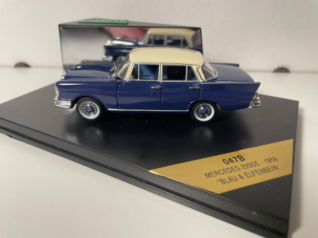 1959 Mercedes 220SE Blue with Cream Roof - VITESSE