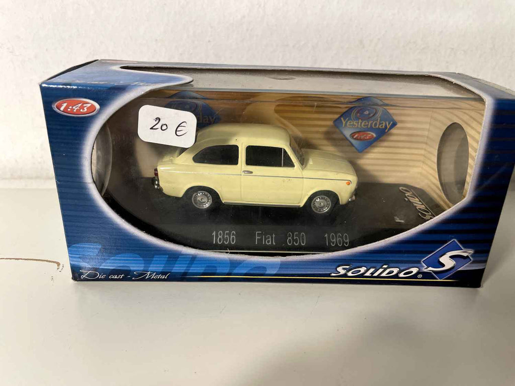 Fiat 850 jasnożółty z 1969 roku - Solido numer 1856