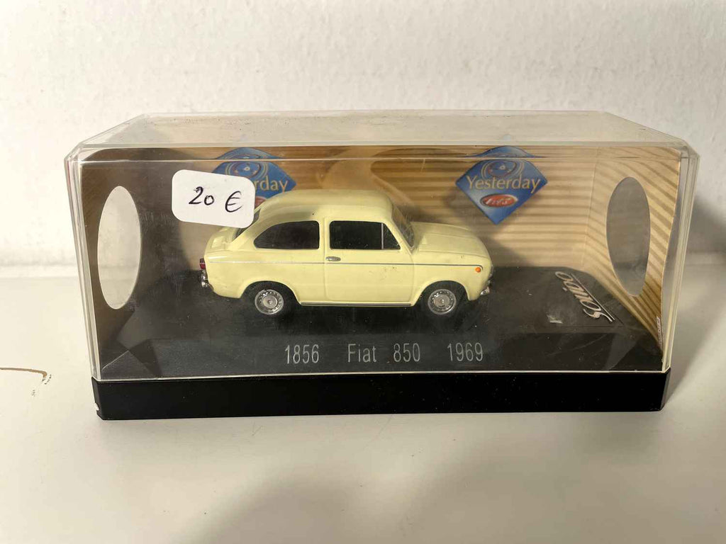 Fiat 850 jasnożółty z 1969 roku - Solido numer 1856