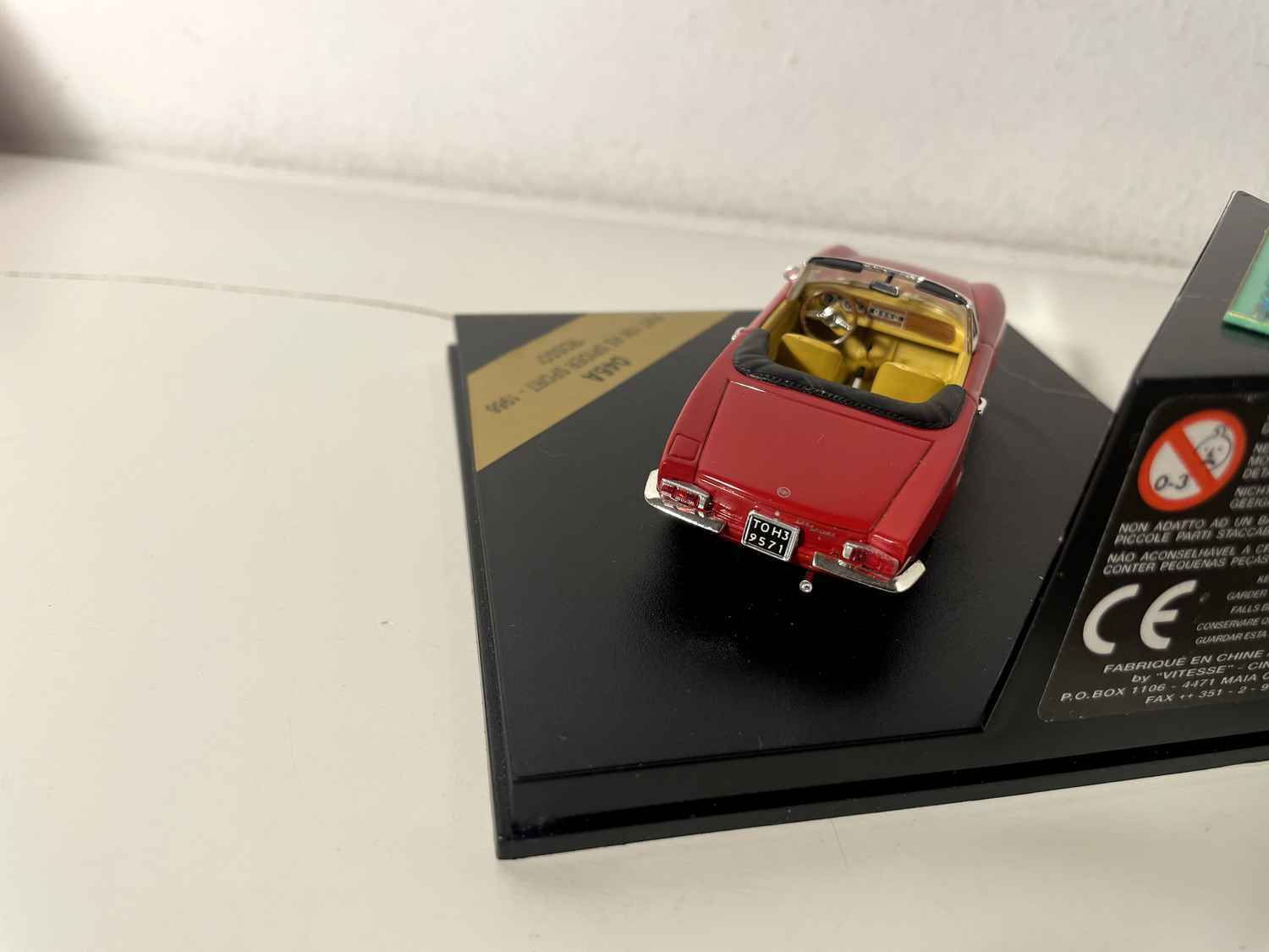 Fiat 124 AS Spider Sport rouge foncée de 1966 - Vitesse référence 046A