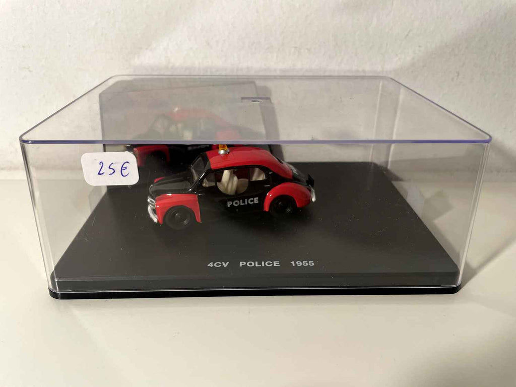 Renault 4 CV POLICE preto e vermelho de 1955 (caixa retangular)
