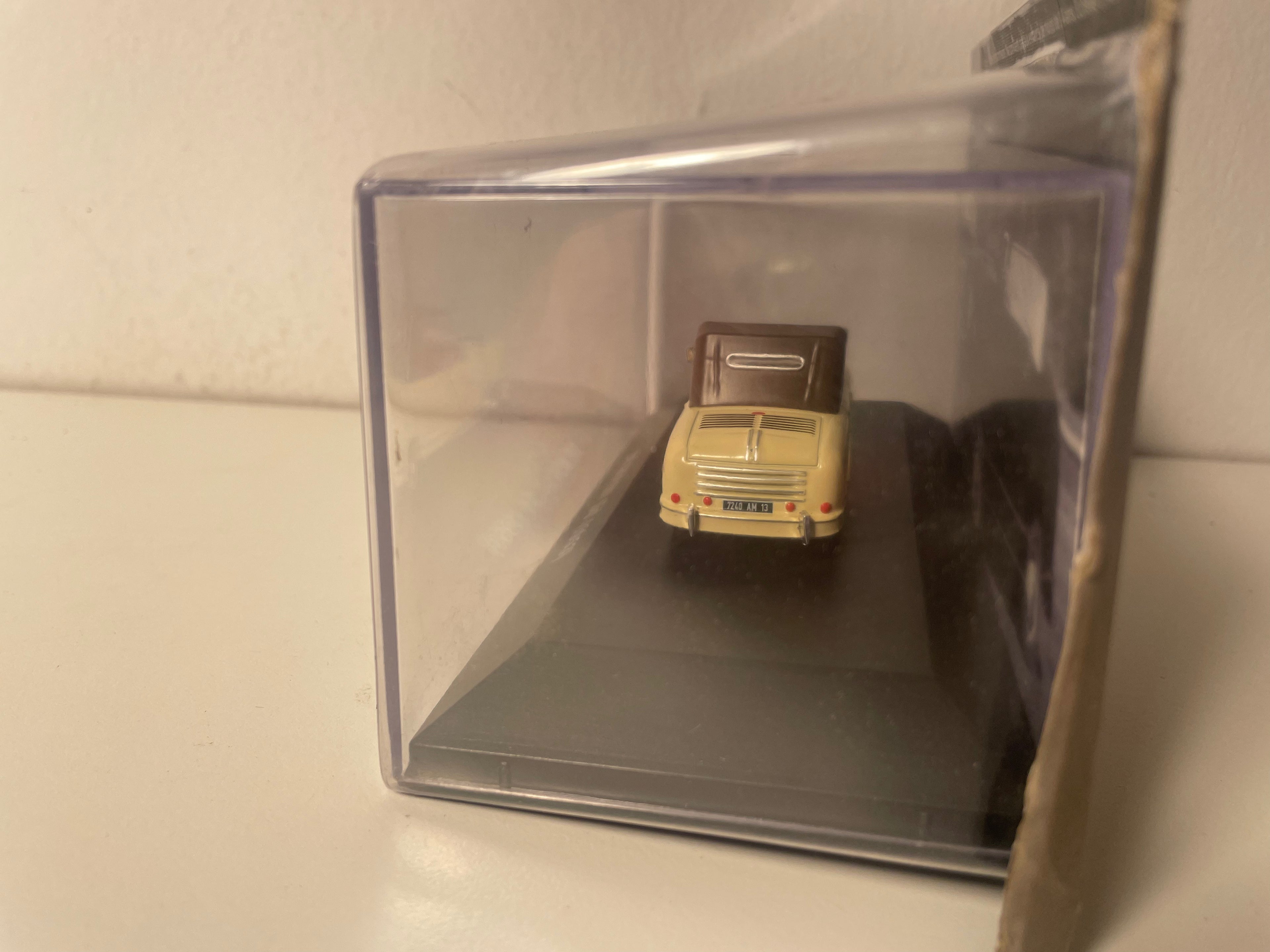 Vintage Microauto De Rovin D4 Beige en Bruine Cabriolet van 1953 - Franse Auto