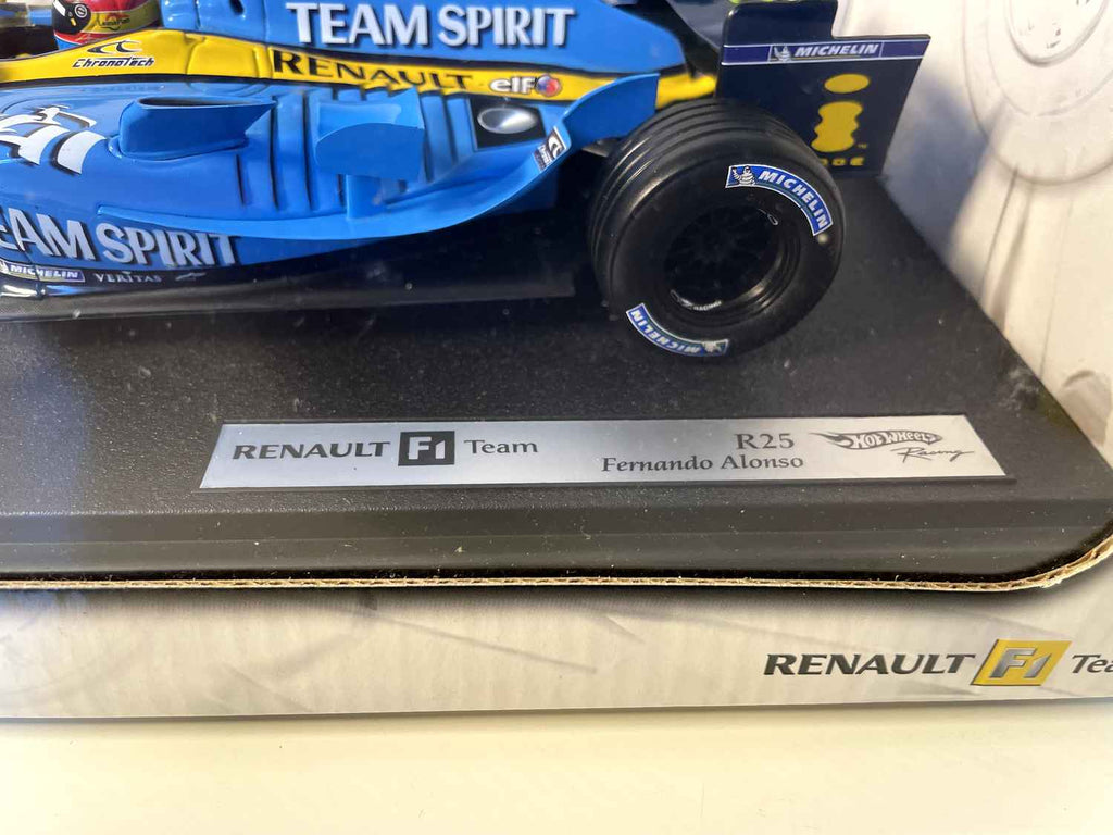 Renault R25 F1 Team azul e amarelo com o número 5 (Fórmula 1) - Fernando Alonso (escala 1/18)