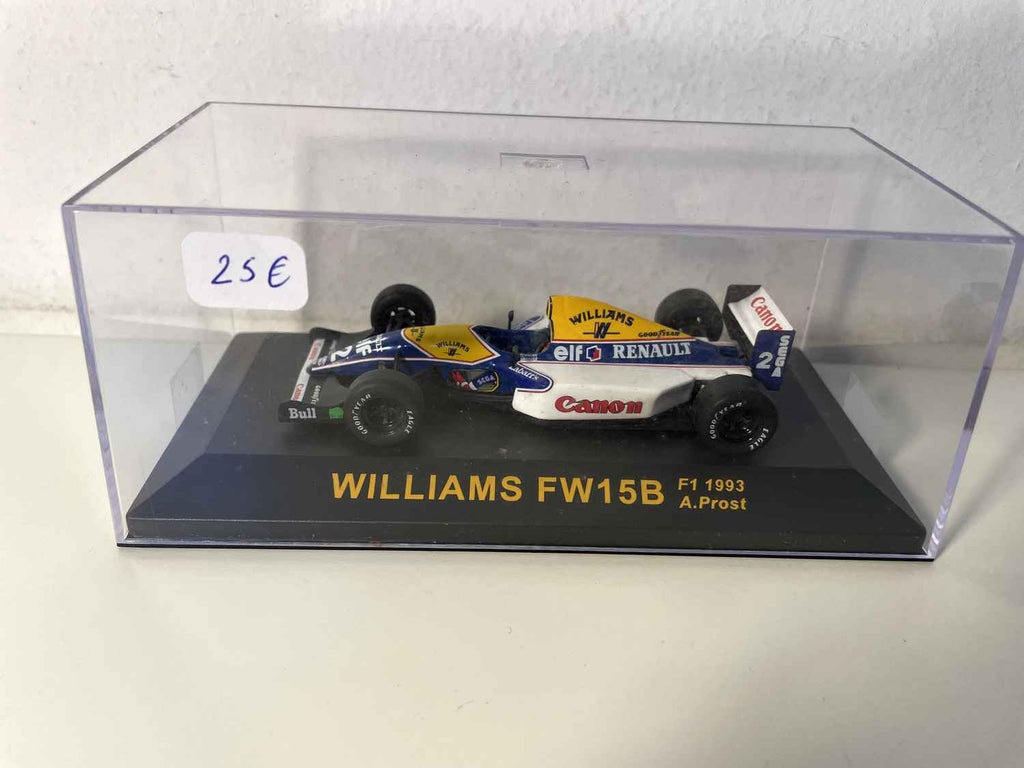 Williams FW15B Weiß, Blau und Gelb Nummer 2 (Formel 1) von 1993 - Alain Prost - Ixo