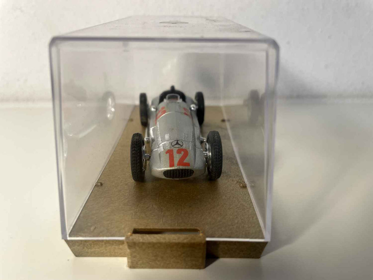 Mercedes Benz Grand Prix HP480 W 154 M 163 K del 1939 grigia numero 12 - auto da corsa (Brumm R37)