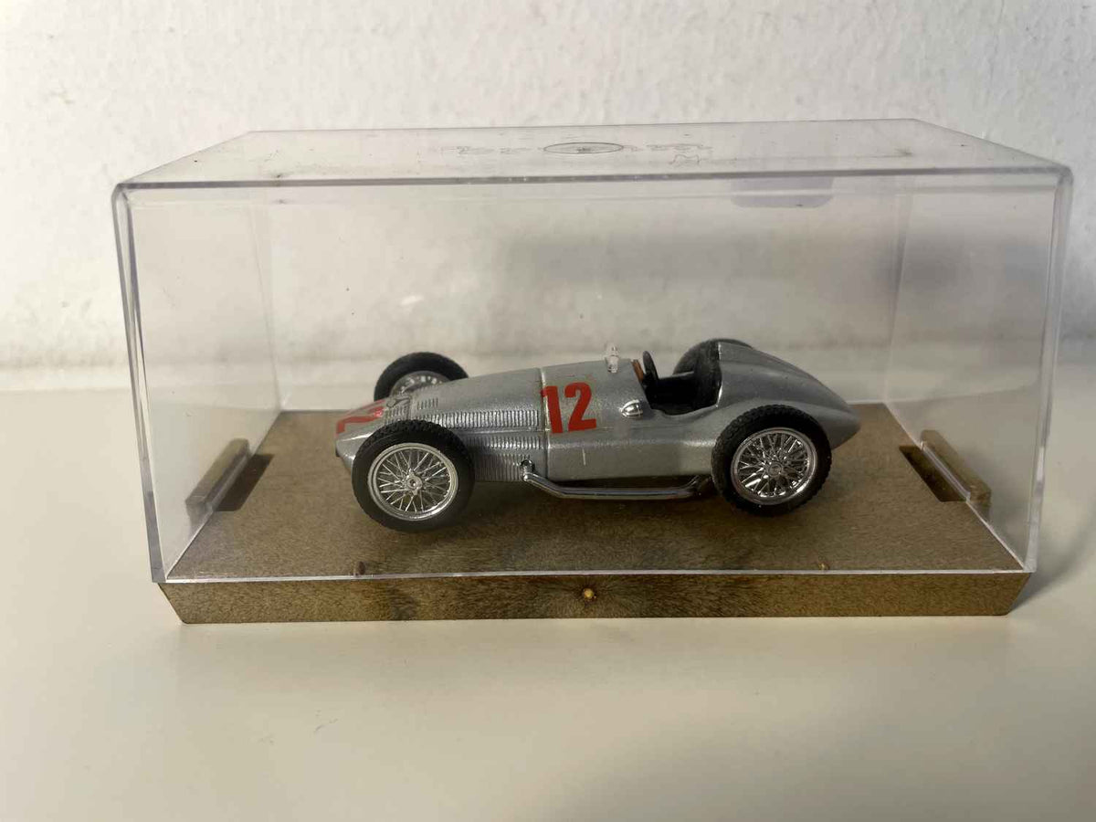 Mercedes Benz Grand Prix HP480 W 154 M 163 K del 1939 grigia numero 12 - auto da corsa (Brumm R37)