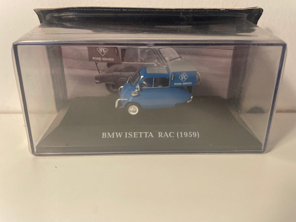 BMW Isetta RAC Blaue Antike Mikroauto von 1959 - Italienisches Auto