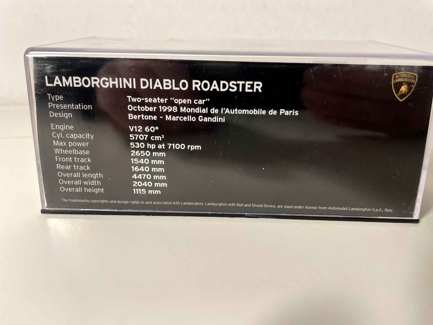 2000 Gelber Lamborghini Diablo Roadster