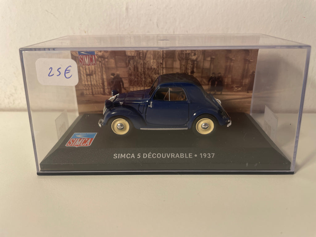 SIMCA 5 découvrable bleue de 1937