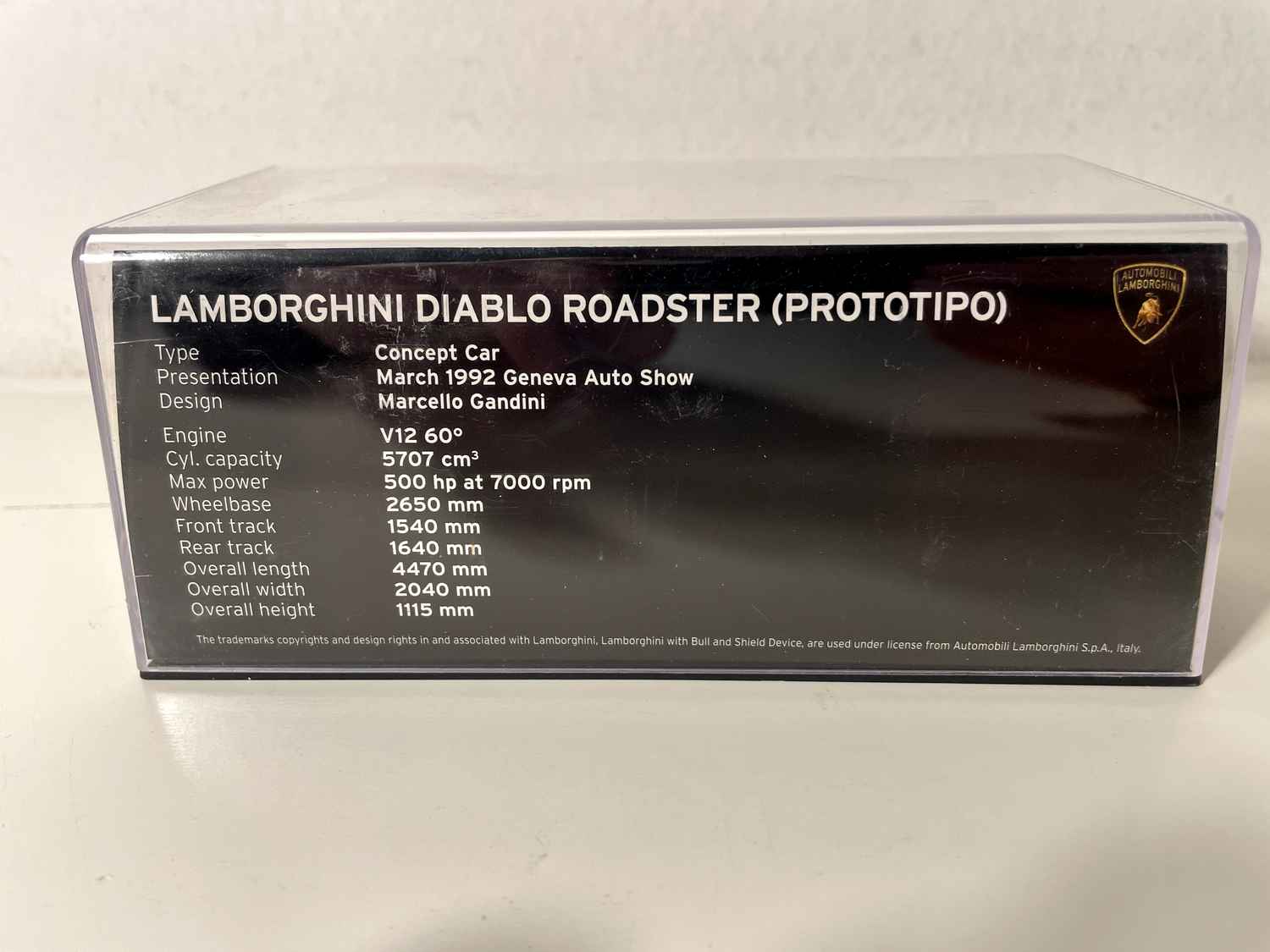 Lamborghini Diablo Roadster Gelb von 1992 (Prototyp)