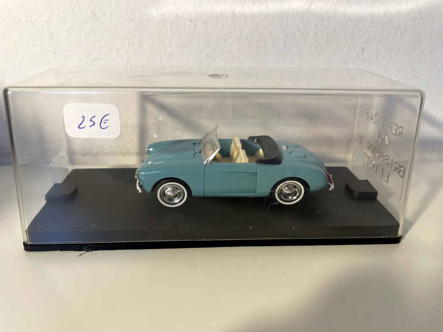 Renault 4 CV convertible light blue Brissonneau et Lotz (Exceptional miniature cars ref. V 243)