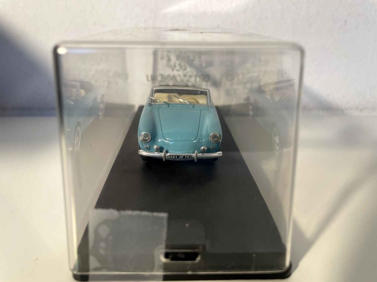 Renault 4 CV convertible light blue Brissonneau et Lotz (Exceptional miniature cars ref. V 243)
