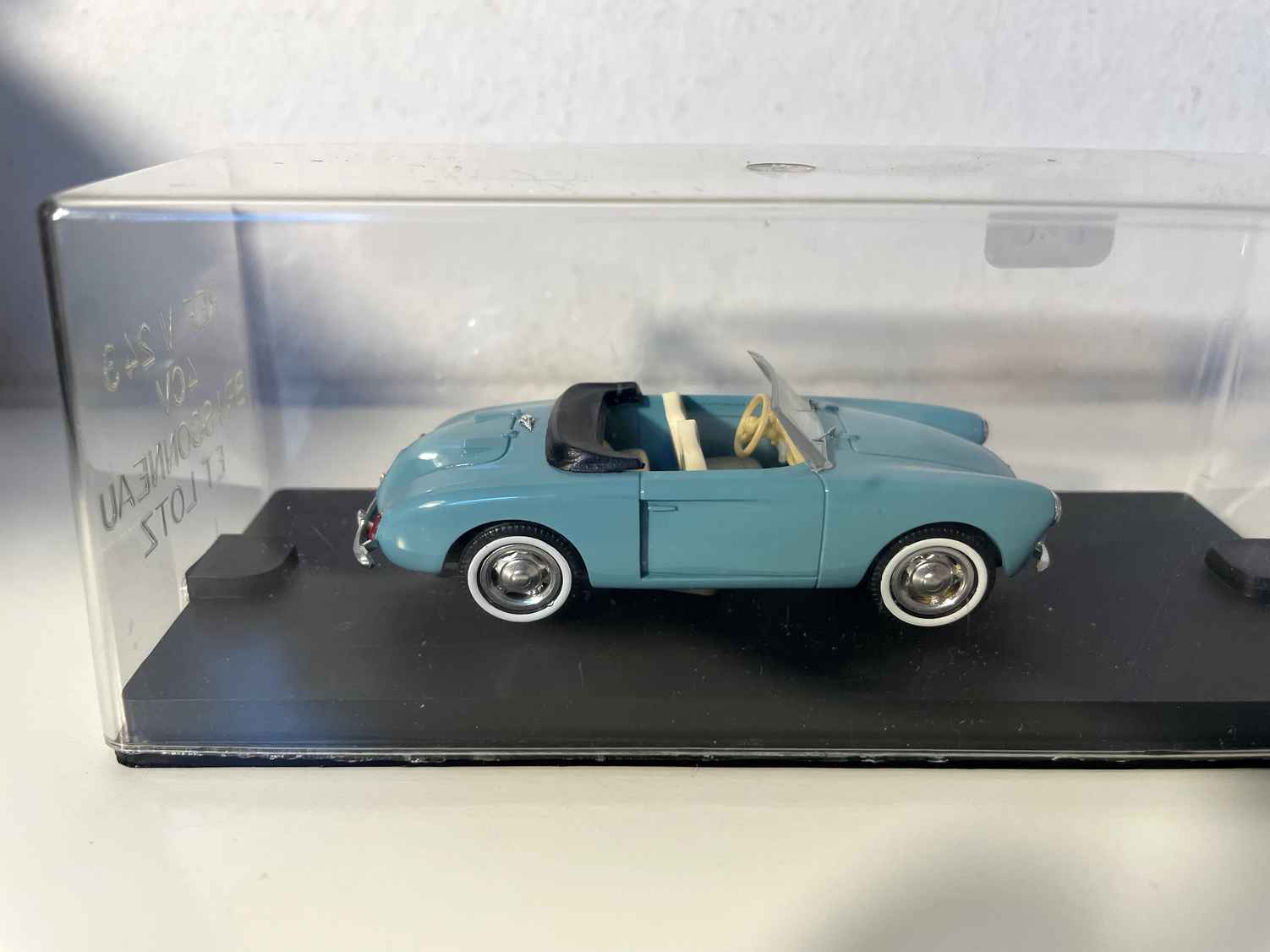 Renault 4 CV convertible light blue Brissonneau et Lotz (Exceptional miniature cars ref. V 243)