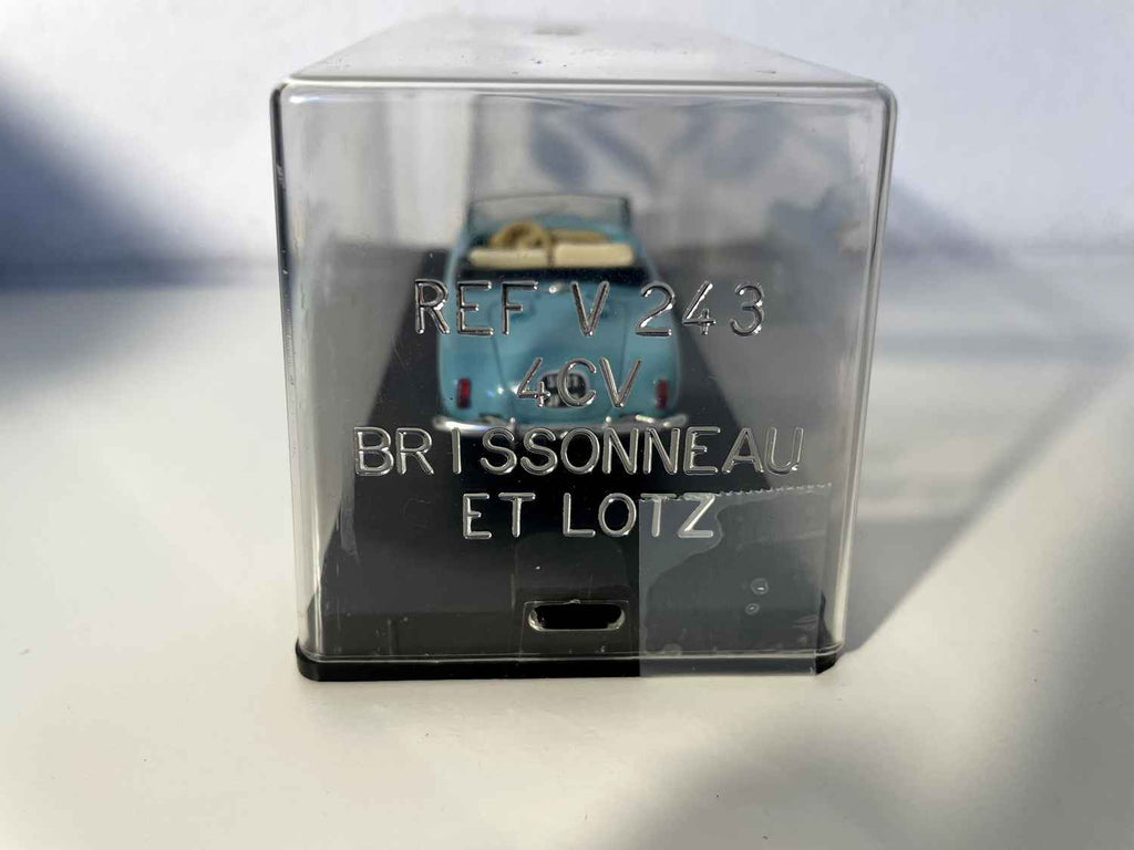 Renault 4 CV convertible light blue Brissonneau et Lotz (Exceptional miniature cars ref. V 243)