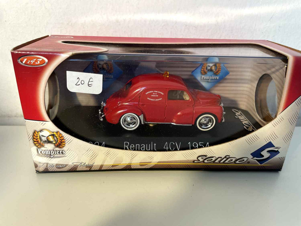 Renault 4 CV rout FIRE BRAKE vun 1954 (Solido Referenz 4824)