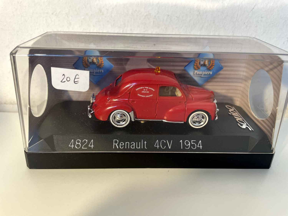 Renault 4 CV rout FIRE BRAKE vun 1954 (Solido Referenz 4824)