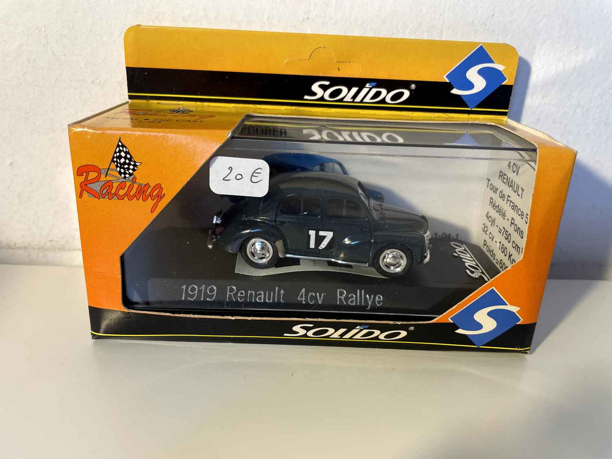 Renault 4 CV Rallye ganz donkelgro Nummer 17 - Tour de France 1954 (Solido Referenz 1919)