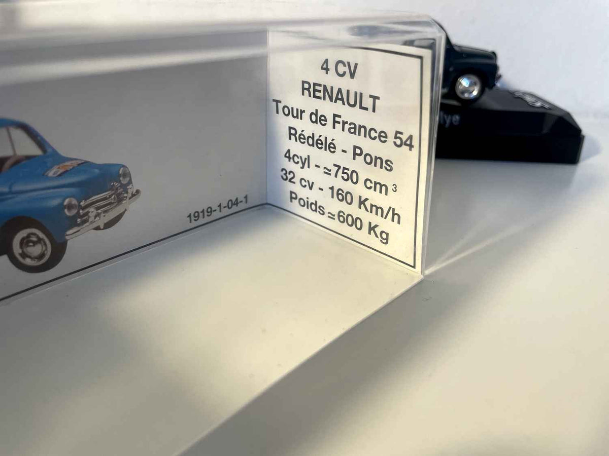 Renault 4 CV rally grigio molto scuro numero 17 - Tour de France 1954 (riferimento Solido 1919)