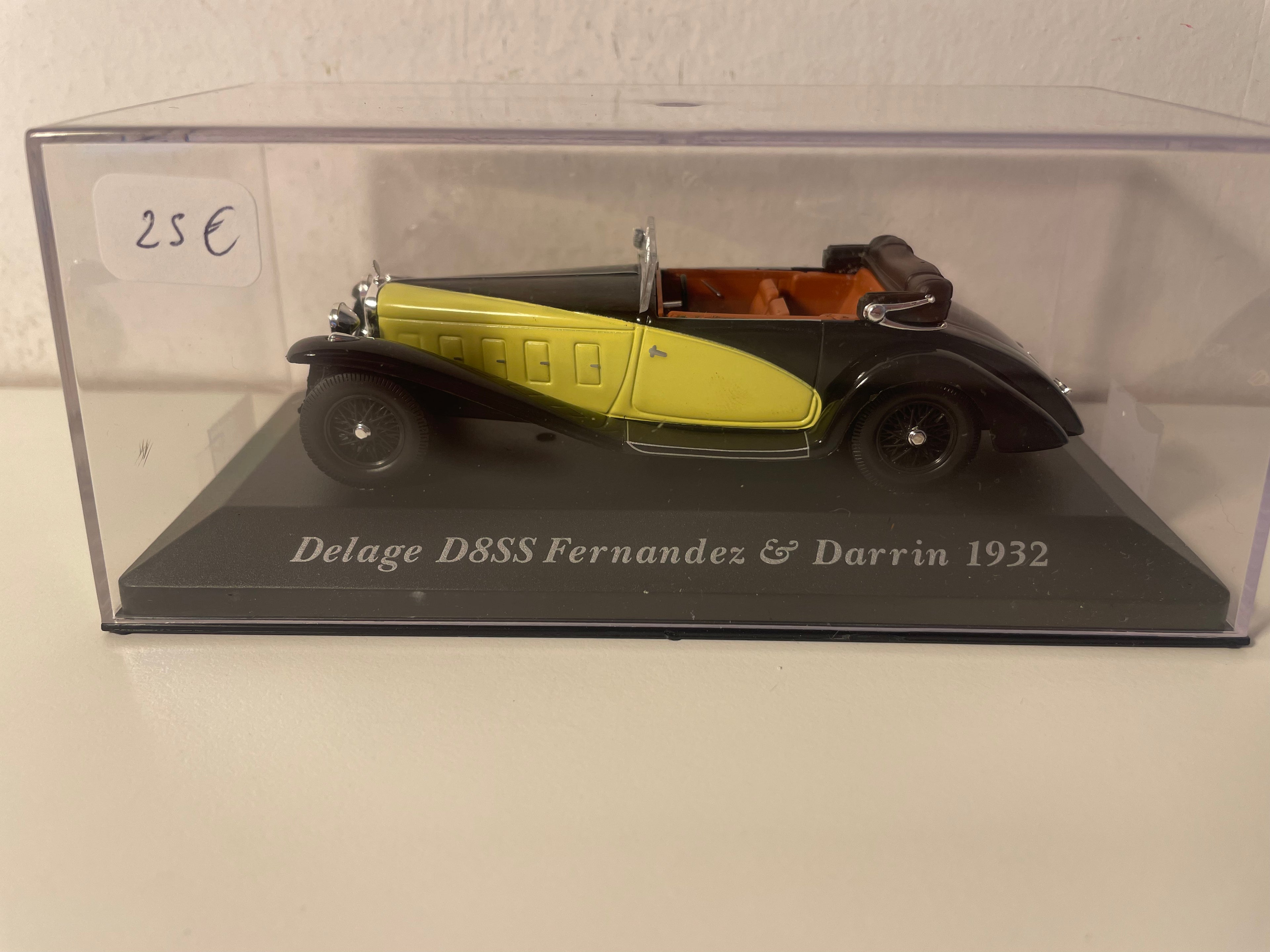 Delage D8SS Fernandez et Darrin jaune et noire de 1932