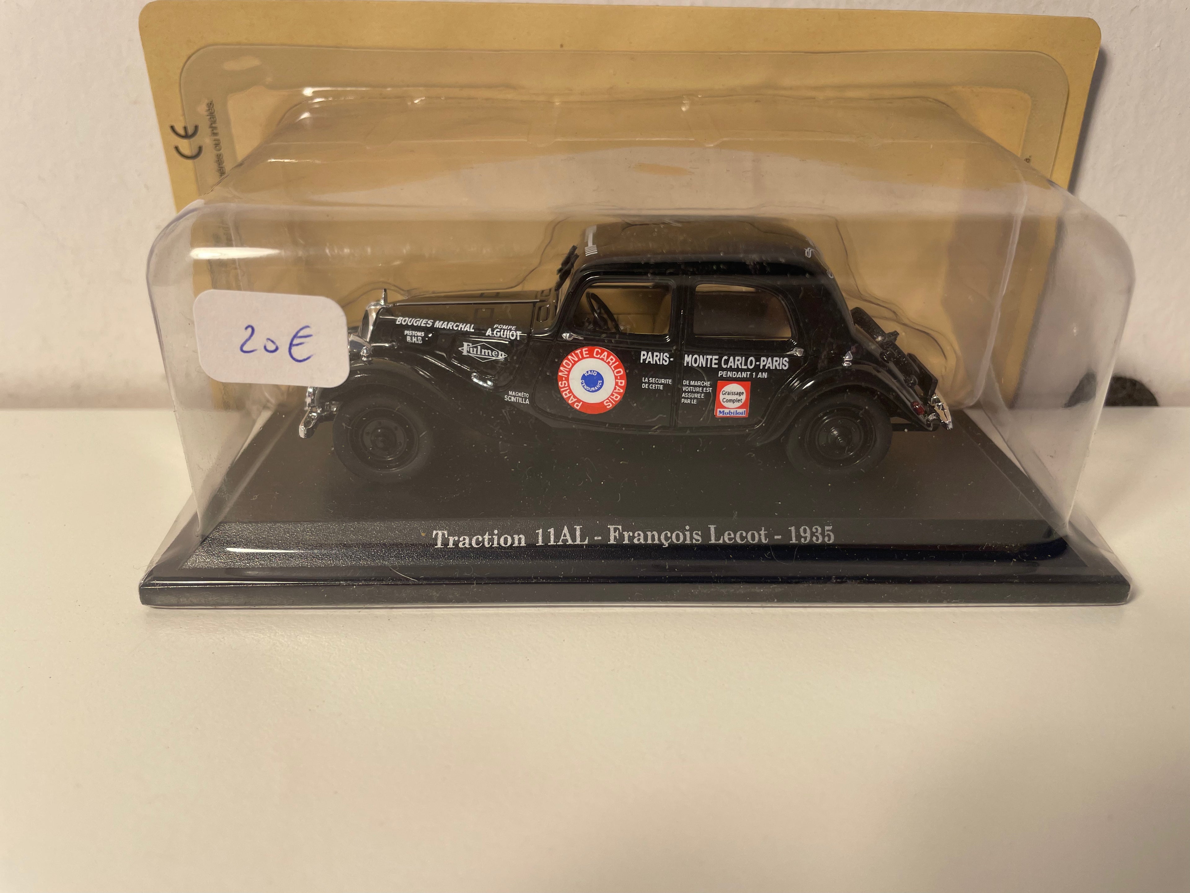 Citroën traction 11AL - François Lecot - noire de 1935 - Paris -Monté-Carlo - Paris