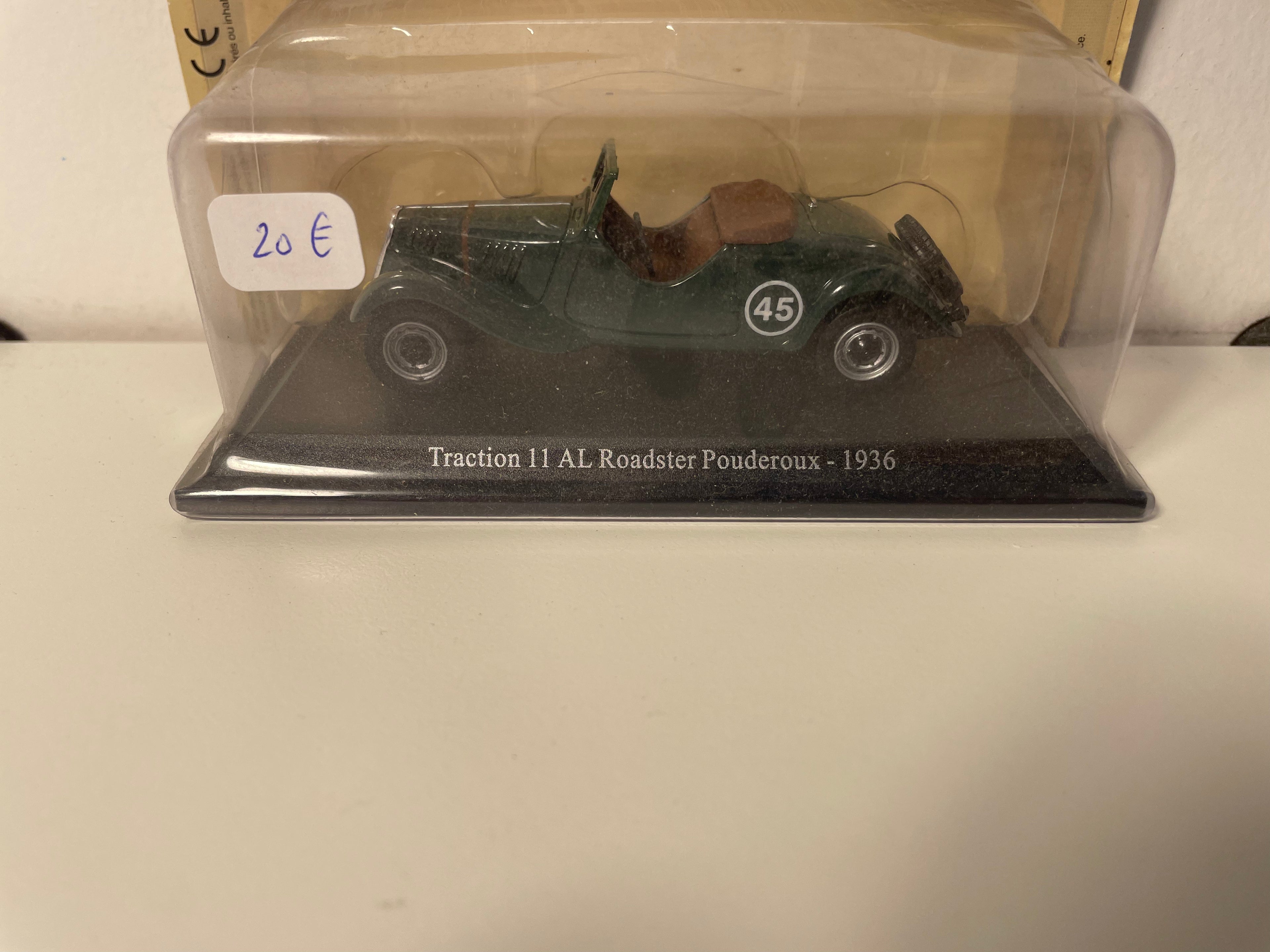 Citroën traction 11 AL Roadster Pouderoux gréng Nummer 45 vu 1936
