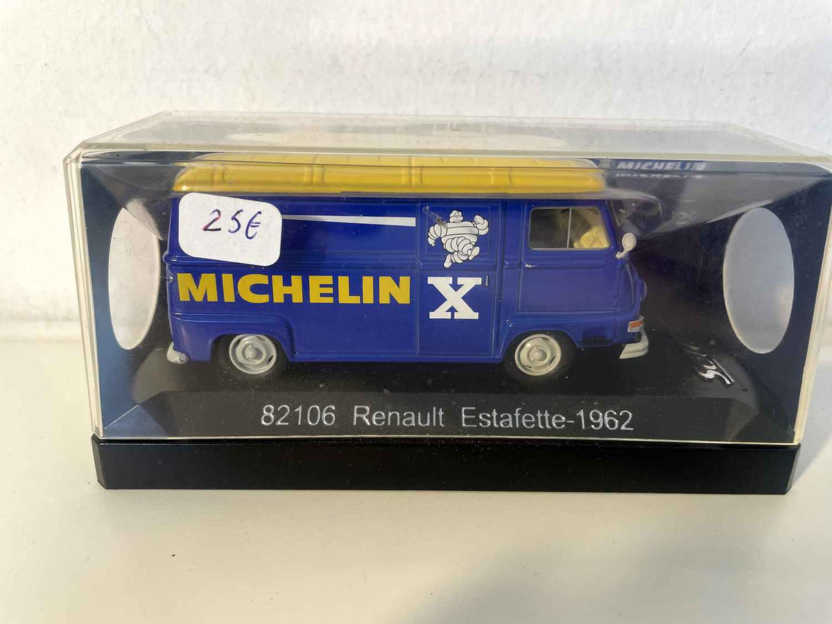 Renault Estafette blauw en geel MICHELIN uit 1962 (Solido referentie 82106)