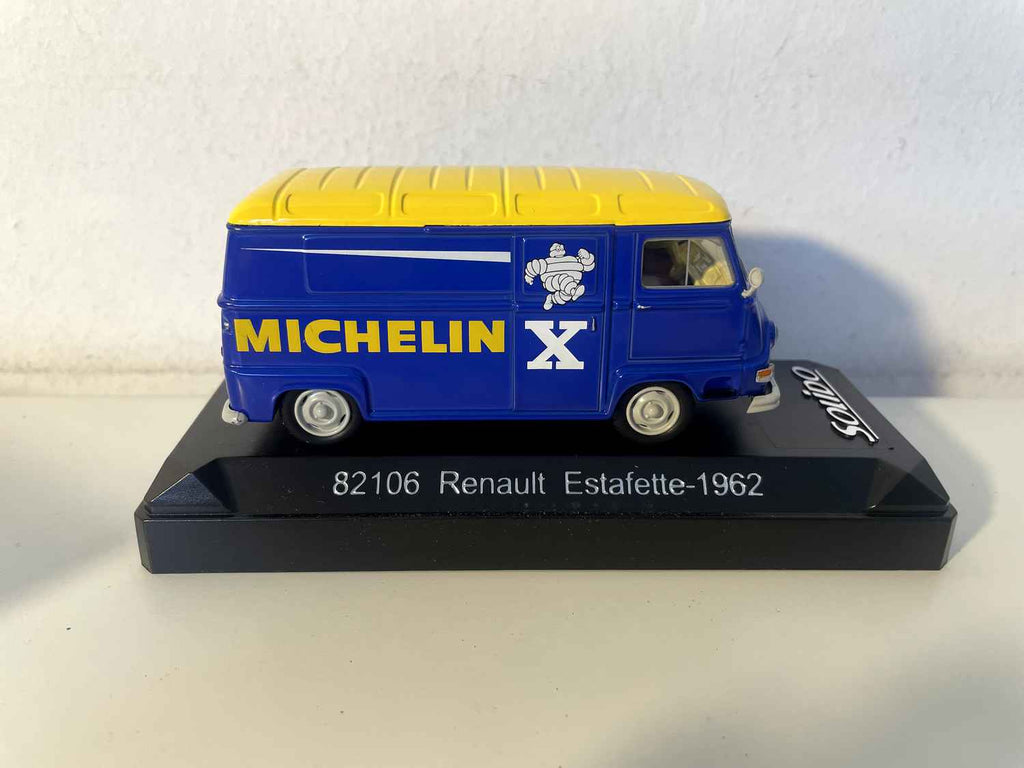 Renault Estafette blauw en geel MICHELIN uit 1962 (Solido referentie 82106)